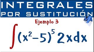 Integración por sustitución  Ejemplo 3 [upl. by Silyhp410]