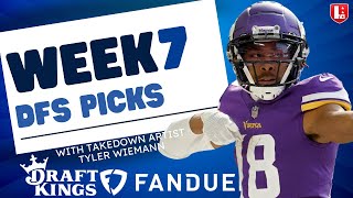 NFL  Week 7 Main Slate Picks  DFS Picks for DraftKings FanDuel and Yahoo [upl. by Colyer]