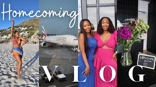 VLOG  My homecoming 🇿🇦 Sistercation in CPT amp Luncheons in SA roadto25k vlog homecoming2023 [upl. by Monia]