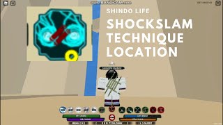 Shindo Life  Shock Slam Technique Location [upl. by Aneles946]