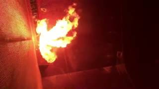 Igniter And Flame Inside Boiler  Thermal Power Plant Furnace Start Firing [upl. by Anehsuc888]