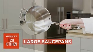 Equipment Review Best Large Saucepans amp Our Testing Winners [upl. by Ettenwahs]