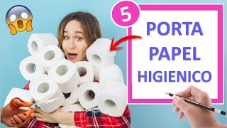 5 PORTA PAPEL HIGIENICO  DISPENSADOR DE ROLLOS DE PAPEL HIGIENICO  MANUALIDADES CON RECICLAJE [upl. by Truitt35]