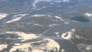 Brahmaputra river  Aerial view [upl. by Alexina]