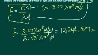 Calculating frequency of a wave [upl. by Etterrag]