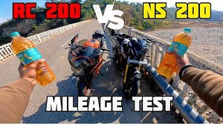 mileage test ns200 vs rc200 bs6 [upl. by Tneicniv]