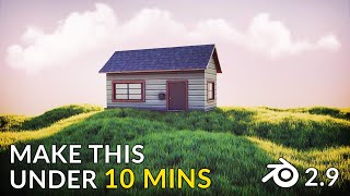 Create a Grassy Meadow Scene in 10 Minutes Blender 29 Tutorial [upl. by Harmonia]