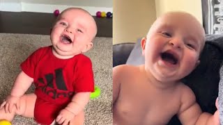 Cute And Funny Baby Laughing Hysterically 😂😂 [upl. by Chappelka]