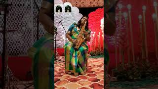 Saxophone Subbalaxmi World Record holder Sound Check Wedding Show Best Female Saxophonist in India💃🎷 [upl. by Reinold959]