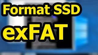 How to format an SSD into exFAT File System using the Command Prompt [upl. by Dej214]