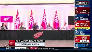 Detroit Red Wings 2021 Draft Selections Rounds 15 [upl. by Lleinnad]