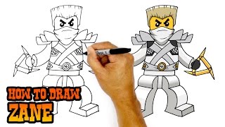 How to Draw Ninjago  Zane [upl. by Noyrb]