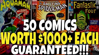 50 Comic Books Worth 1000 or More GUARANTEED  Do You Have These Comics [upl. by Saihtam463]