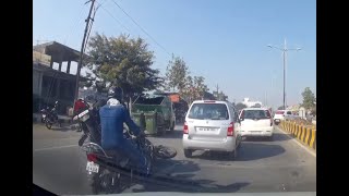 Bike Accident 2020 Manewada Nagpur Dashcamera view [upl. by Devlen150]