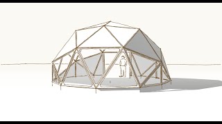 Free 2v geodesic dome plans using WangerFlanges [upl. by Akamaozu]