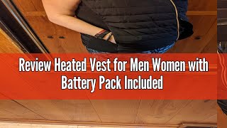 Review Heated Vest for Men Women with Battery Pack Included USB Electric Heating Vest Rechargeable [upl. by Noirred]