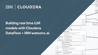 Building real time LLM models with Cloudera Data Flow  IBM watsonxai [upl. by Aihsad]