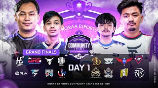 HORAA ESPORTS Community Stars 1st Edition  Finals Day 1 [upl. by Attenyl242]