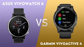 Asus VivoWatch 6 vs Garmin Vivoactive 4 Comparison [upl. by Apgar]