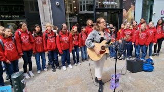 FLASH MOB choir surprise street performer  Ed sheeran perfect  Allie Sherlock cover [upl. by Edlitam204]