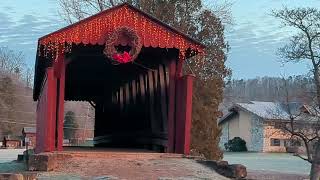 Staats Mill Covered Bridge  Cedar Lakes WV coveredbridge [upl. by Froma]