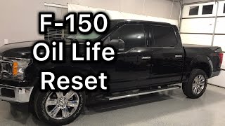 20182019 Ford F150 Oil life reset procedure [upl. by Enier271]