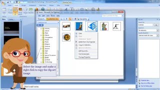 MS PowerPoint 2007 Inserting Clip Art [upl. by Kiyoshi585]