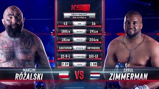 KSW Free Fight Errol Zimmerman vs Marcin Różalski  XTB KSW 81 [upl. by Greene12]