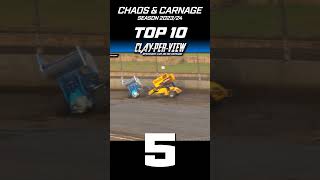 CPV SHORTS  Chaos and Carnage Top 10  Season 202324 speedway dirttrackracing carracing crash [upl. by Wardlaw]