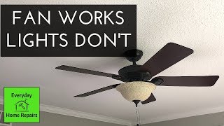 Hunter Fan Lights Dont Work  Quick Fix and No Parts Needed [upl. by Gnohc674]