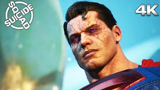 Suicide Squad SUPERMAN Boss Fight Kill the Justice League 4K Ultra HD [upl. by Calandria]