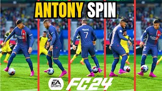 FC 24 How to do Antony Spin in EA Sports FC 24  Antony 360 fc24 [upl. by Felix660]