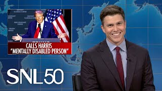 Weekend Update Trump Calls Kamala Harris “Mentally Disabled Person”  SNL [upl. by Perretta]