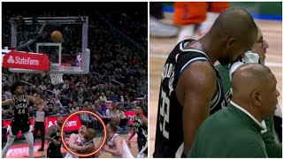 Watch🔴Milwaukee Bucks Khris Middleton exits game vs Knicks with mouth injury [upl. by Phelgen344]