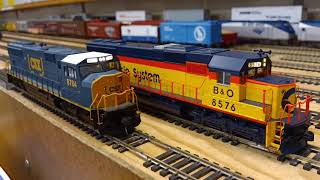 Walthers Mainline EMD SD50 DCC with sound startup and powdering down take 2 [upl. by Mulligan22]