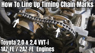 How To Set The Timing On A Toyota 1AZ FE2AZ FE Engine [upl. by Akemet253]