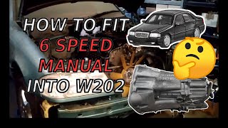 How to fit a 6 speed manual gearbox into a Mercedes W202  M104 turbo project gearbox and shifter [upl. by Leziar]