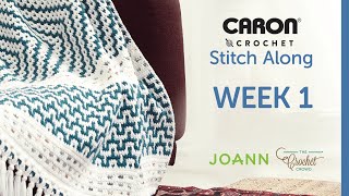 Crochet Woven Pattern Mosaic Blanket Week 1 [upl. by Fabron]