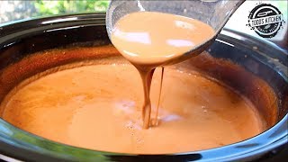 How to make CROCKPOT HOT CHOCOLATE  Slow Cooker Recipe [upl. by Nahtanhoj]