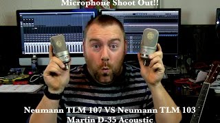 Microphone Shoot Out Neumann TLM 107 VS Neumann TLM 103 Martin Acoustic [upl. by Wilkins571]