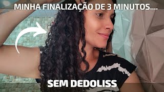 MINHA FINALIZAÇÃO DE 3 MINUTOS PARA CABELO CACHEADOONDULADO [upl. by Lauri]