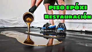 Aplicación de Resina en piso Restauración [upl. by Allenrad]