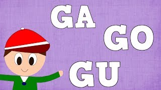 Sílabas GA GO GU  Syllable with G  Aprender a Leer y Escribir  Vídeos para niños [upl. by Reddin133]