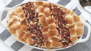 Sweet Potato Casserole with Marshmallow amp Pecan Topping 고구마 캐서롤 만들기 [upl. by Marney]