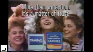 Tampax Tampons Commercial 1987 [upl. by Namyh]