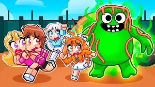 Escape The Trash Monster Obby In Roblox With MY CRAZY FAN GIRLS [upl. by Hendrik]