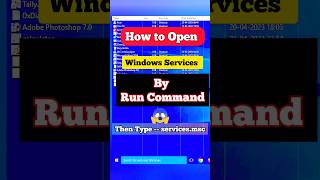 ✅ open windows services manager in windows 10  how to open services in windows 10 shorts windows [upl. by Amron]