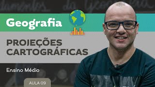 Projeções cartográficas​  Geografia  Ensino Médio [upl. by Enimassej]