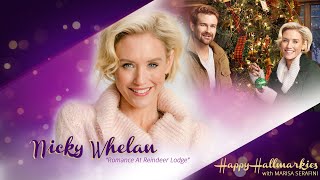 Romance At Reindeer Lodge w Nicky Whelan  Happy Hallmarkies [upl. by Odnalro]