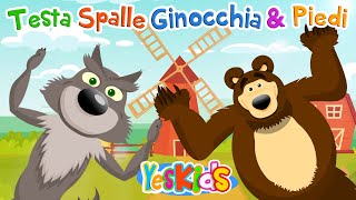 Testa Spalle Ginocchia e Piedi  60 minuti di Canzoni per Bambini  YesKids Italiano [upl. by Cayla35]